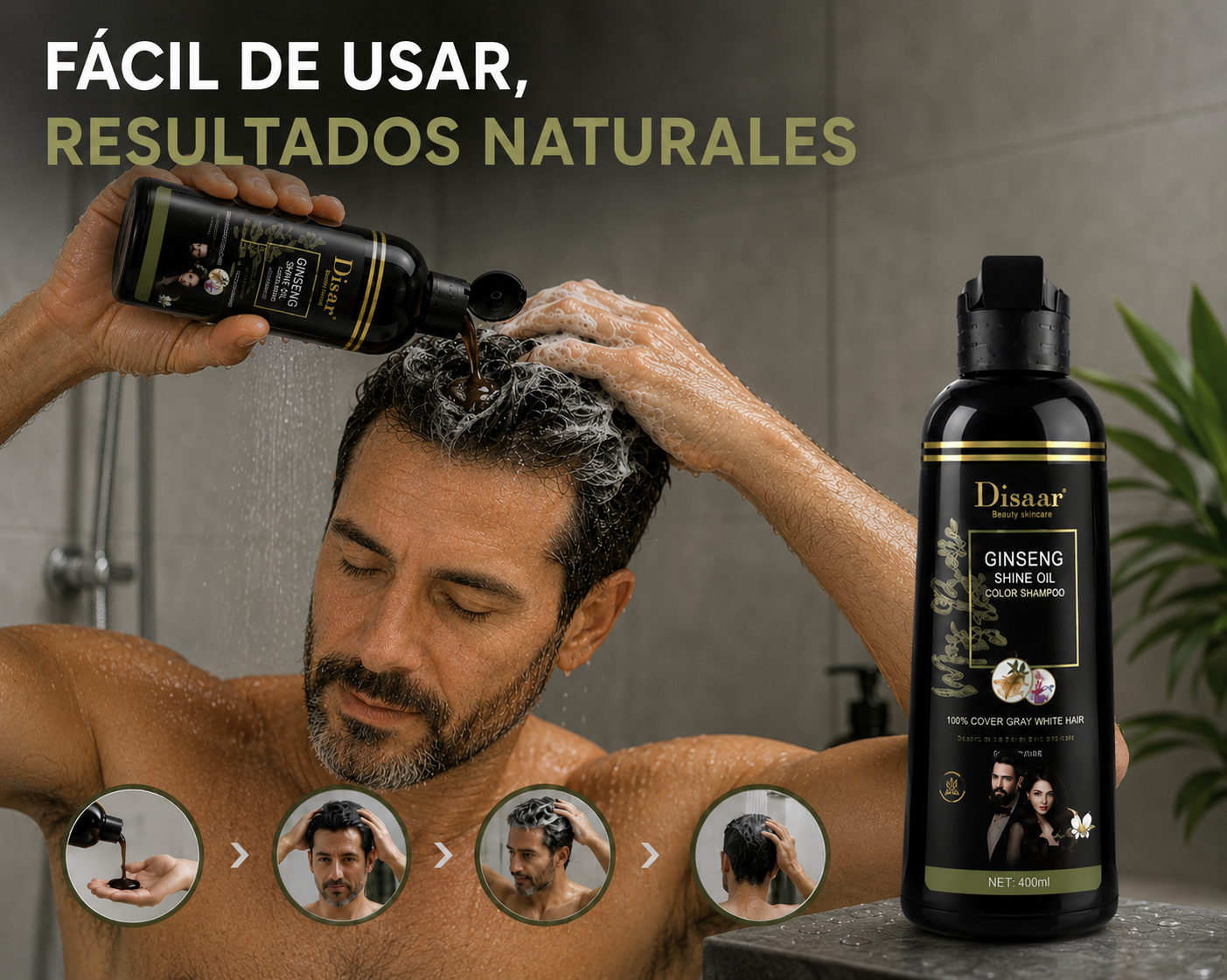 Shampoo Pinta Canas Disaar - Recupera tu color natural en minutos