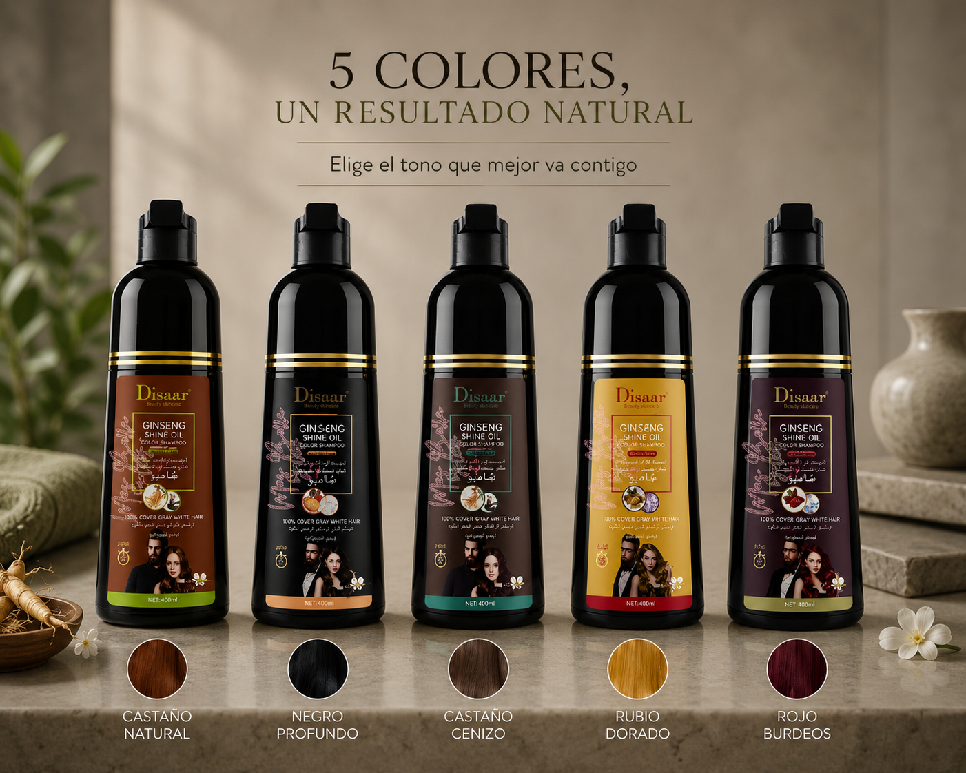 Shampoo Pinta Canas Disaar - Recupera tu color natural en minutos